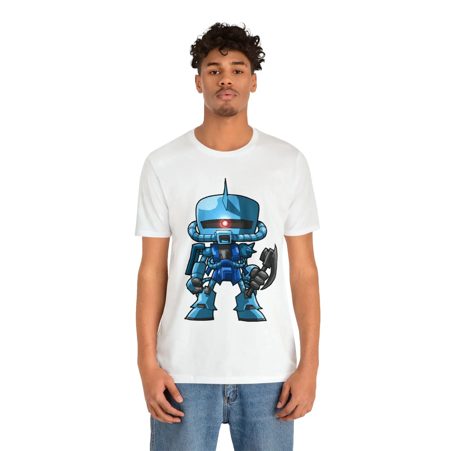 Blue Gundam T-Shirt Cartoon Anime Gift Tee Unisex For Men and Women