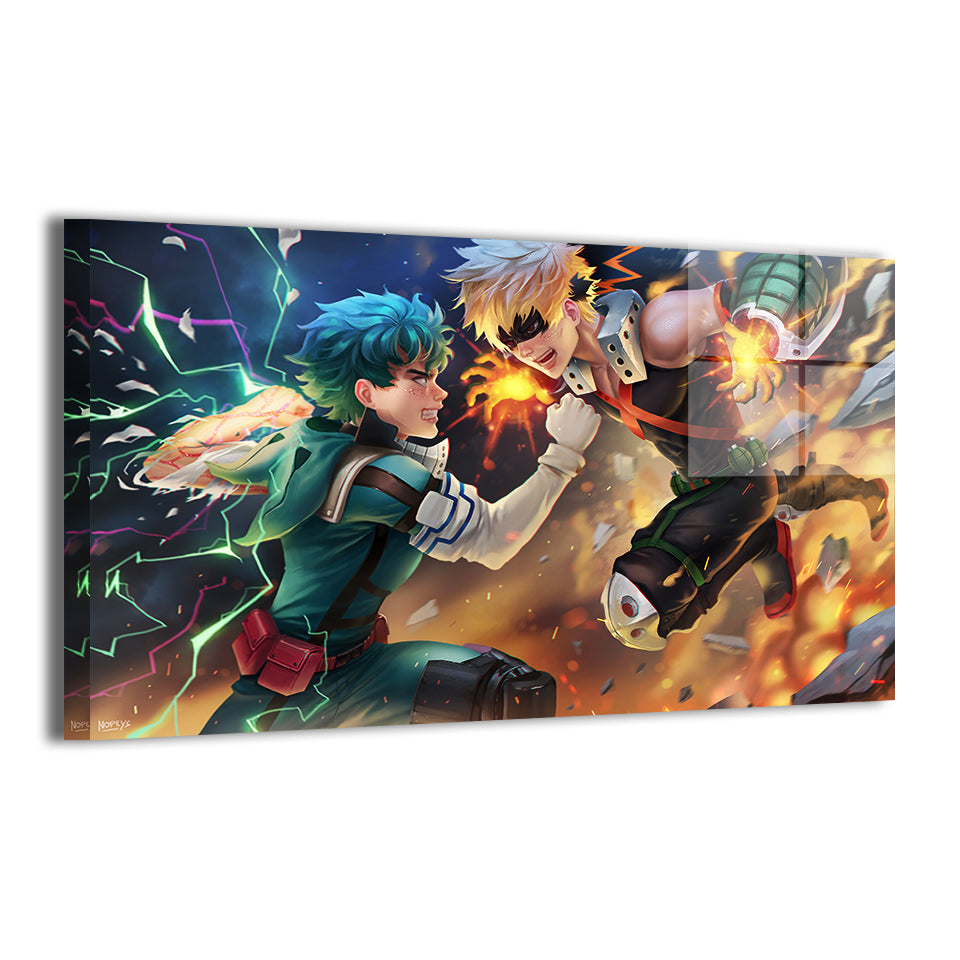 Bakugo Vs Deku Wall Art