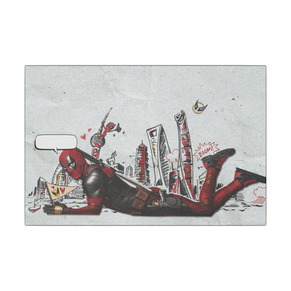 "Deadpool Limited Edition Art Print on premium canvas, acrylic, and metal – front view featuring bold Deadpool design"


