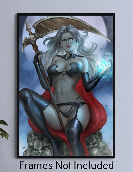 Lady Death, Death Scythe Wall Art