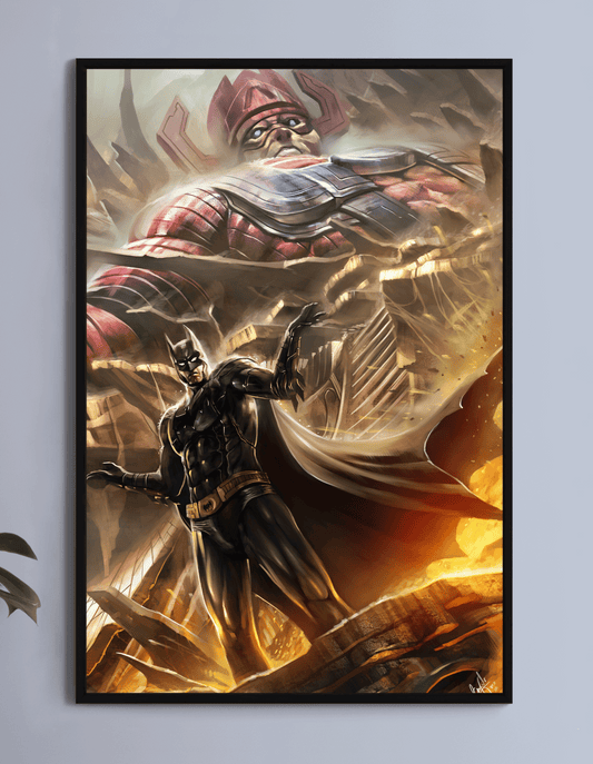 Batman vs Galactus Wall Art