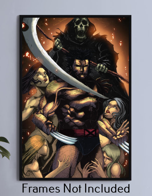 Wolverine and Death Wall Art