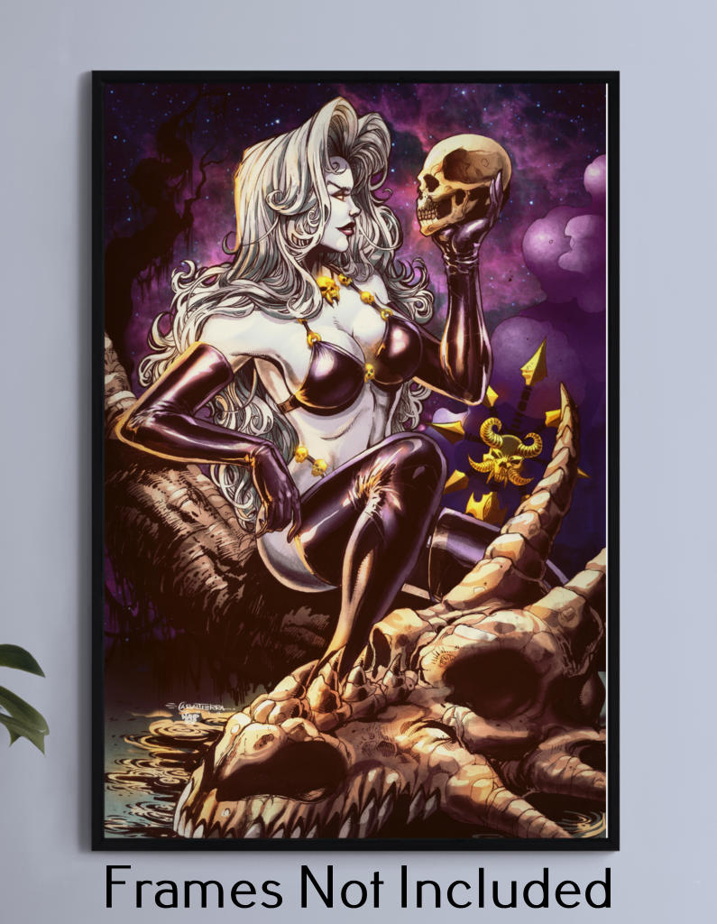 lady Death with Skull Wall Art