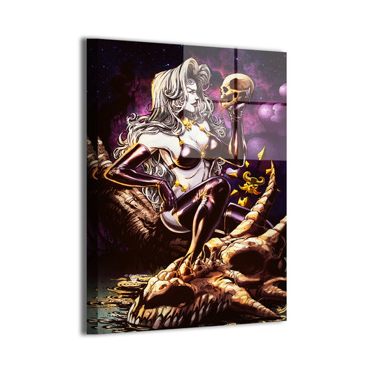 lady Death with Skull Wall Art