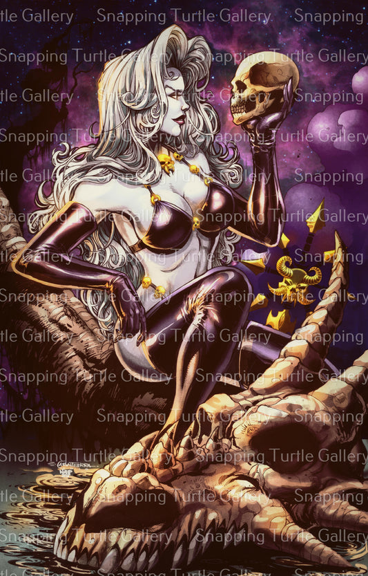 lady Death with Skull Wall Art