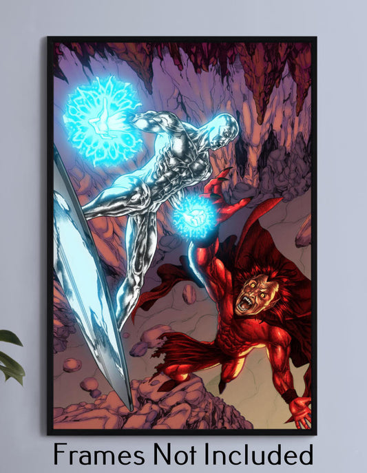 Silver Surfer vs Mephisto Wall Art