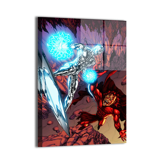 Silver Surfer vs Mephisto Wall Art