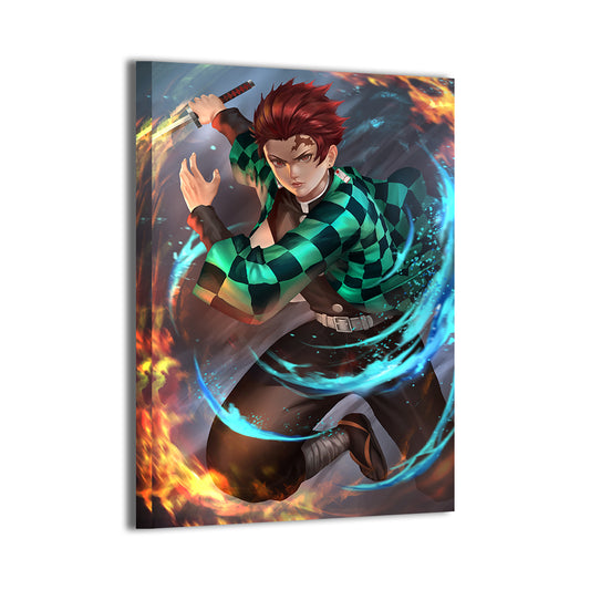 Tanjiro Fire and Water Wall Art