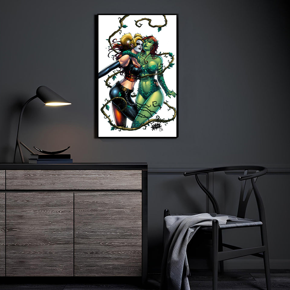 Poison Ivy and Harley Wall Art