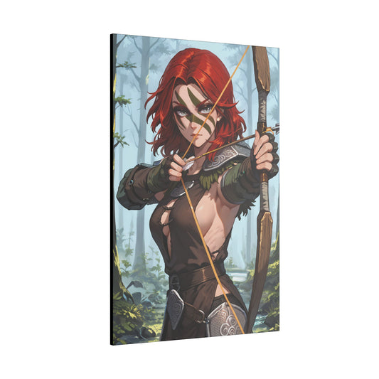 "Aela the Huntress Viking Wall Art on premium canvas, acrylic, and metal – front view featuring Aela from Skyrim"

