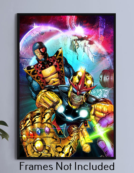Jack of hearts and Nova Vs Thanos Wall Art