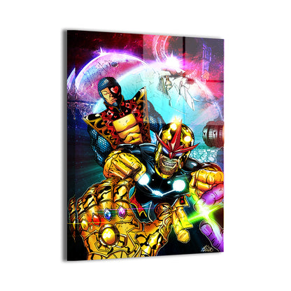 Cosmic Defenders vs Mad Titan Wall Art