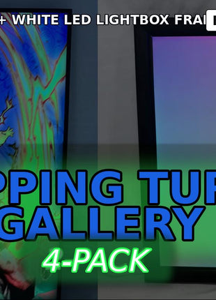 4-pack 16x24 RGB LED lightbox frames with Buy 3 Get 1 Free pricing | Snapping Turtle Gallery