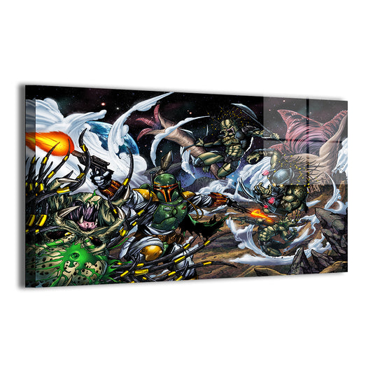 Fett Vs Predators Wall Art