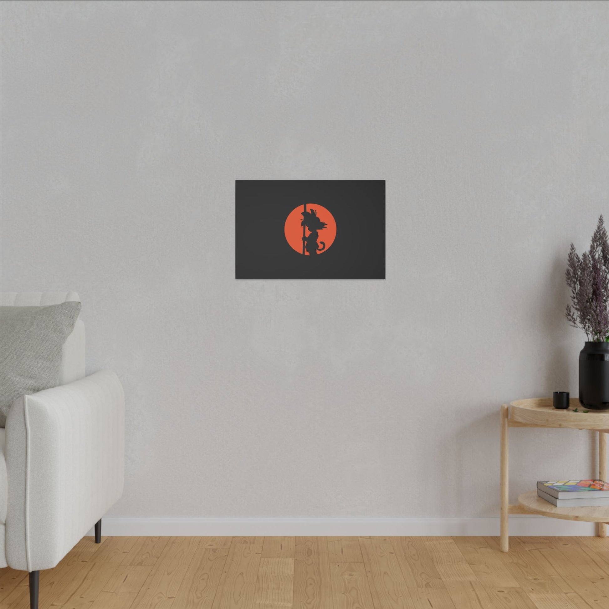 "Kid Goku Wall Art on premium canvas, acrylic, and metal – front view featuring iconic young Goku"
