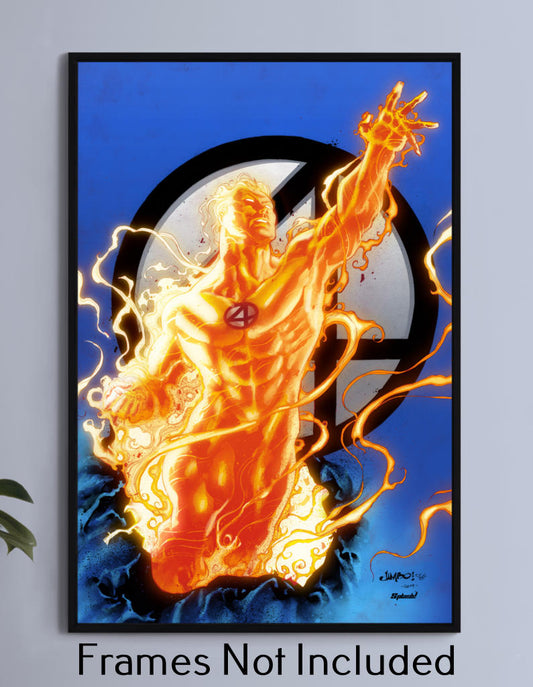Human Torch Wall Art