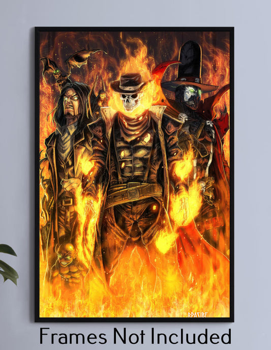 The Darkness, Spawn and Ghost Rider Wall Art