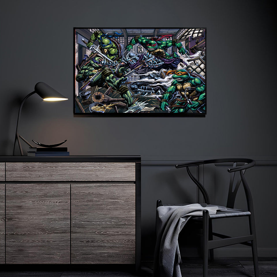 Heroes vs Armored Villain Wall Art