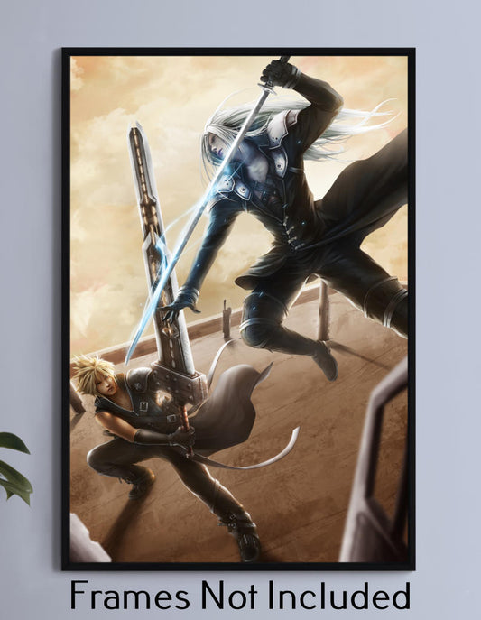 Cloud vs Sephiroth Wall Art