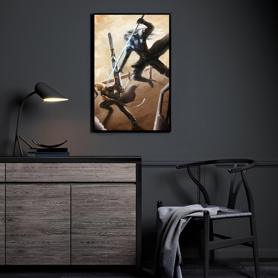 Cloud vs Sephiroth Wall Art