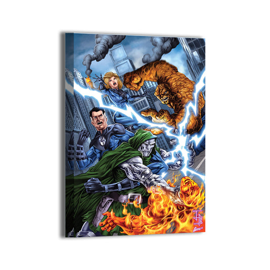Doom Vs Fantastic Four Wall Art