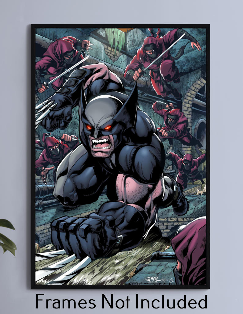 Wolverine of XForce Vs The Hand Wall Art