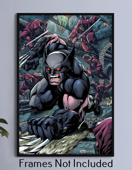 Wolverine of XForce Vs The Hand Wall Art
