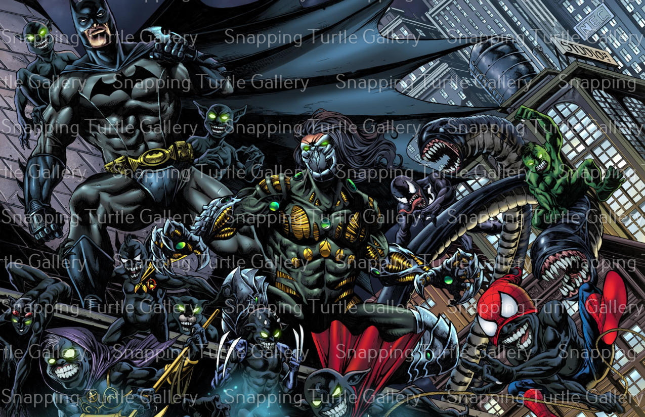 Batman and Darkness TeamUp Wall Art