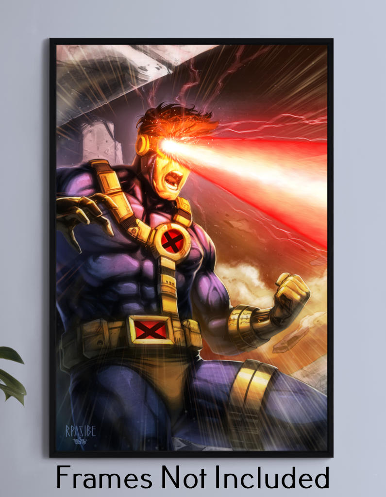 Optic Blast Cyclops Wall Art