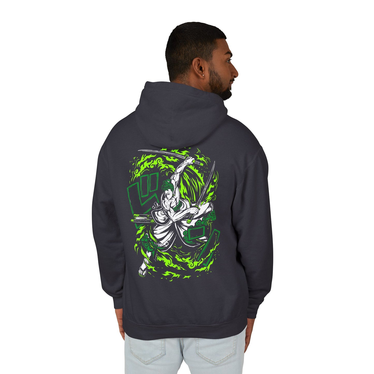 Sword Arts Dragon Hoodie — Dynamic Green Zorro Backprint