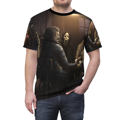 Classics Horror Icons Playing Poker Tee