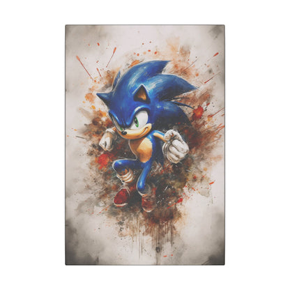 "Modern gaming space featuring Sonic the Hedgehog Retro Pop Art Wall Art as a vibrant, nostalgic centerpiece"
