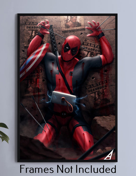Avengers Vs Deadpool Wall Art