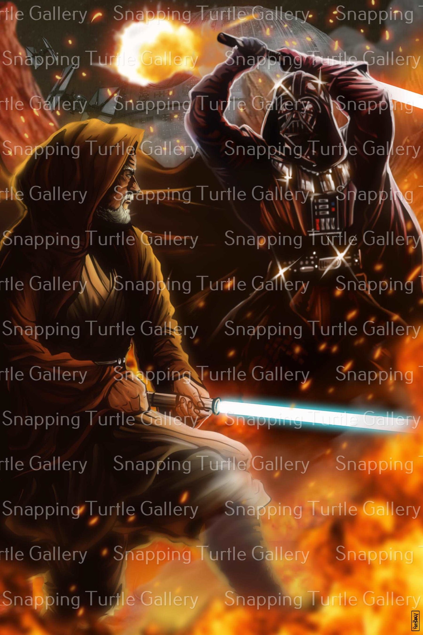 Darth Vader Vs Obi-Wan Kenobi - Star Wars - Snapping Turtle Gallery