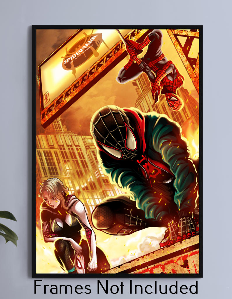 Streets on Fire Miles and Spider-Gang Wall Art