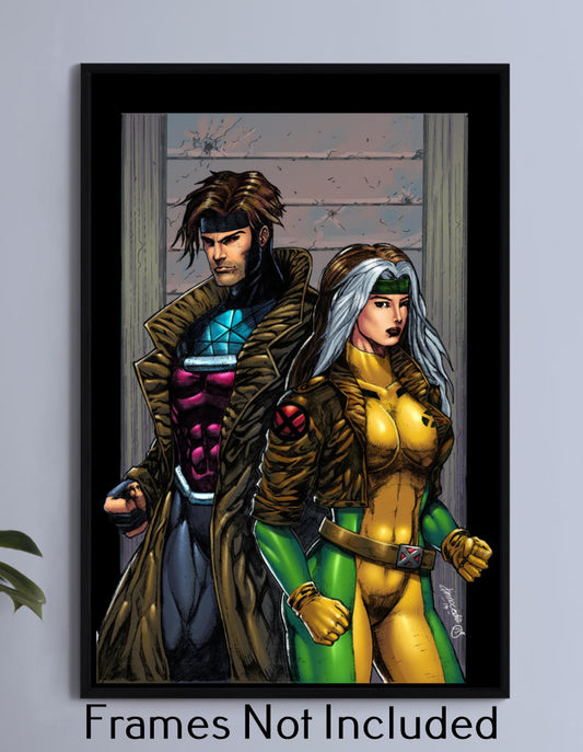 Rogue and Gambit Wall Art