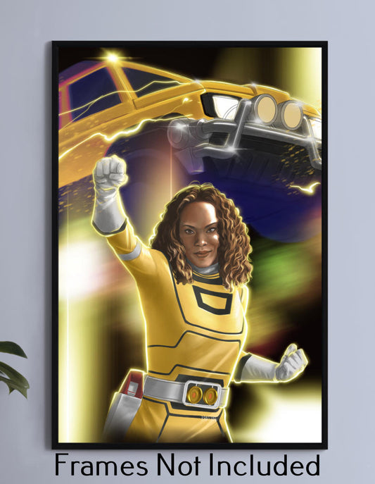 Nakia Burrise Yellow Ranger Power Rangers Turbo Wall Art