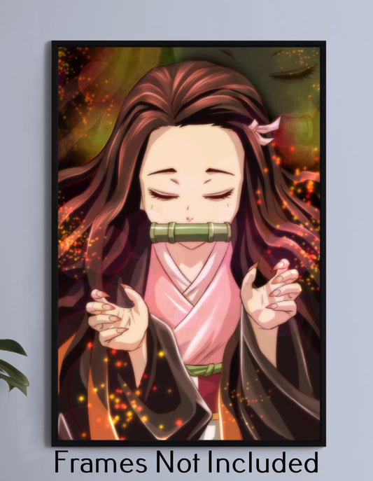 Nezuko Unleashed Wall Art