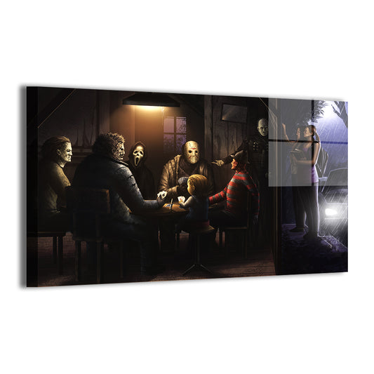 Halloween Poker Cabin Game Wall Art