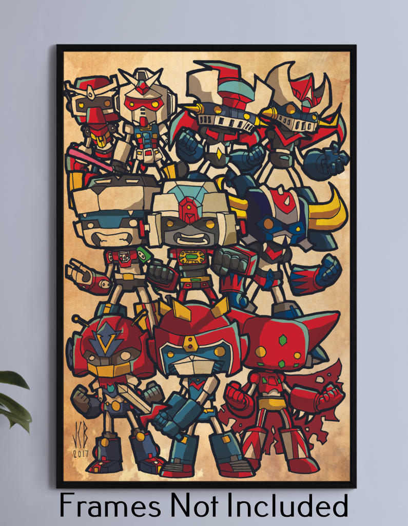 Super Robots Chubbies Wall Art