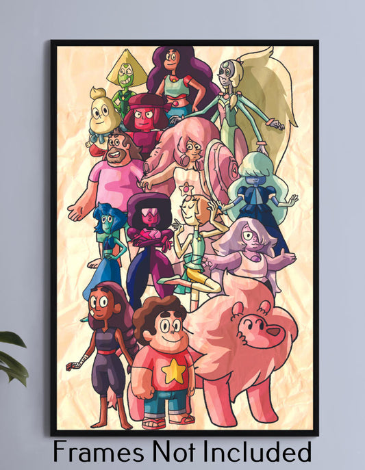 Crystal Gem Guardians Wall Art Poster Print – Steven Universe by Jeff Benitez