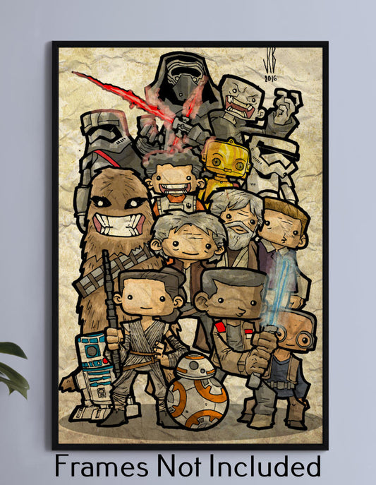 Star Wars Chubbies Episode 7 Wall Art