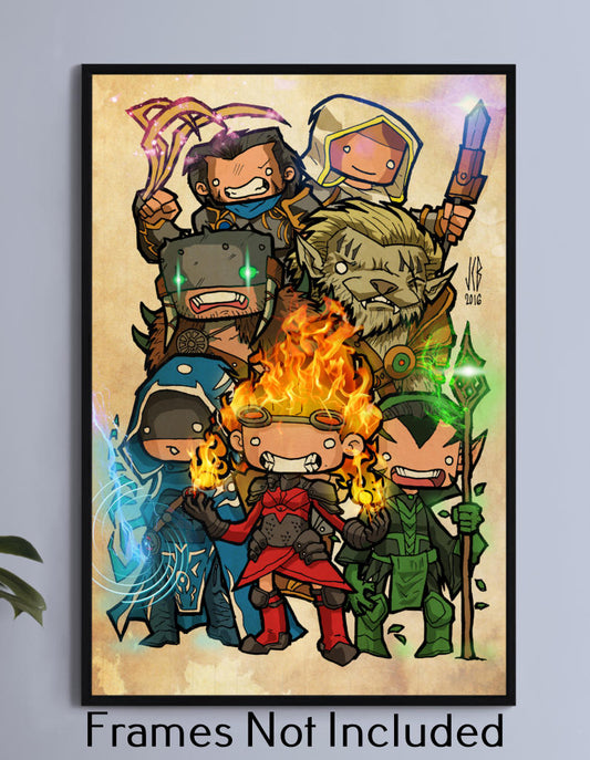 Magic the Gathering Planes walkers Chibi Wall Art