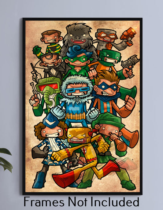 Flash Evil Villains Chubbies Wall Art