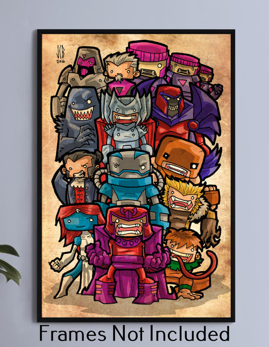 Magneto and the Brotherhood of Evil Chubbies Wall Art