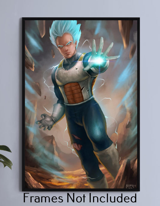 Super Saiyan Blue Vegeta Wall Art