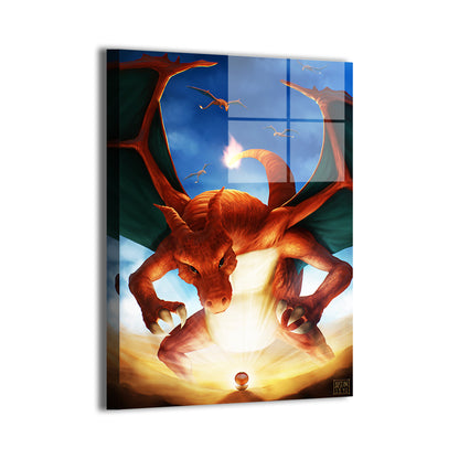 Flame Dragon Wall Art