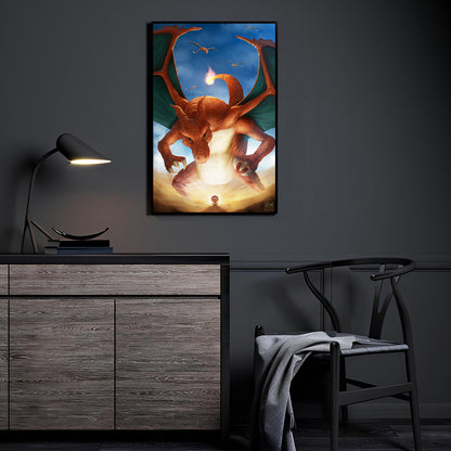 Flame Dragon Wall Art