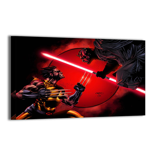 Darth Maul Vs Wolverine Wall Art