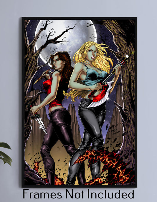 Buffy the vampire slayer comic style Wall Art